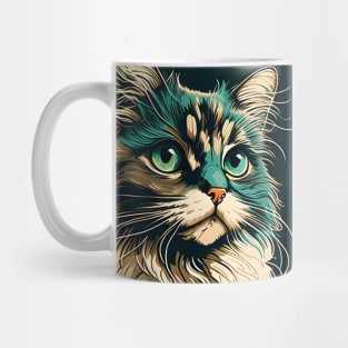 Colorful Cat Kitten Lover - Cute Cat Face Mug